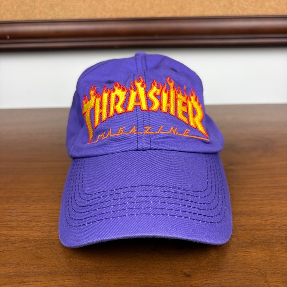 Thrasher Other - Y2K Thrasher Magazine Hat Unisex One Size Purple Flame Logo Embroidered Dad Cap